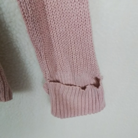 American Eagle Cotton‎ Blend Knit Sweater Size Medium in Pink - Picture 5 of 12
